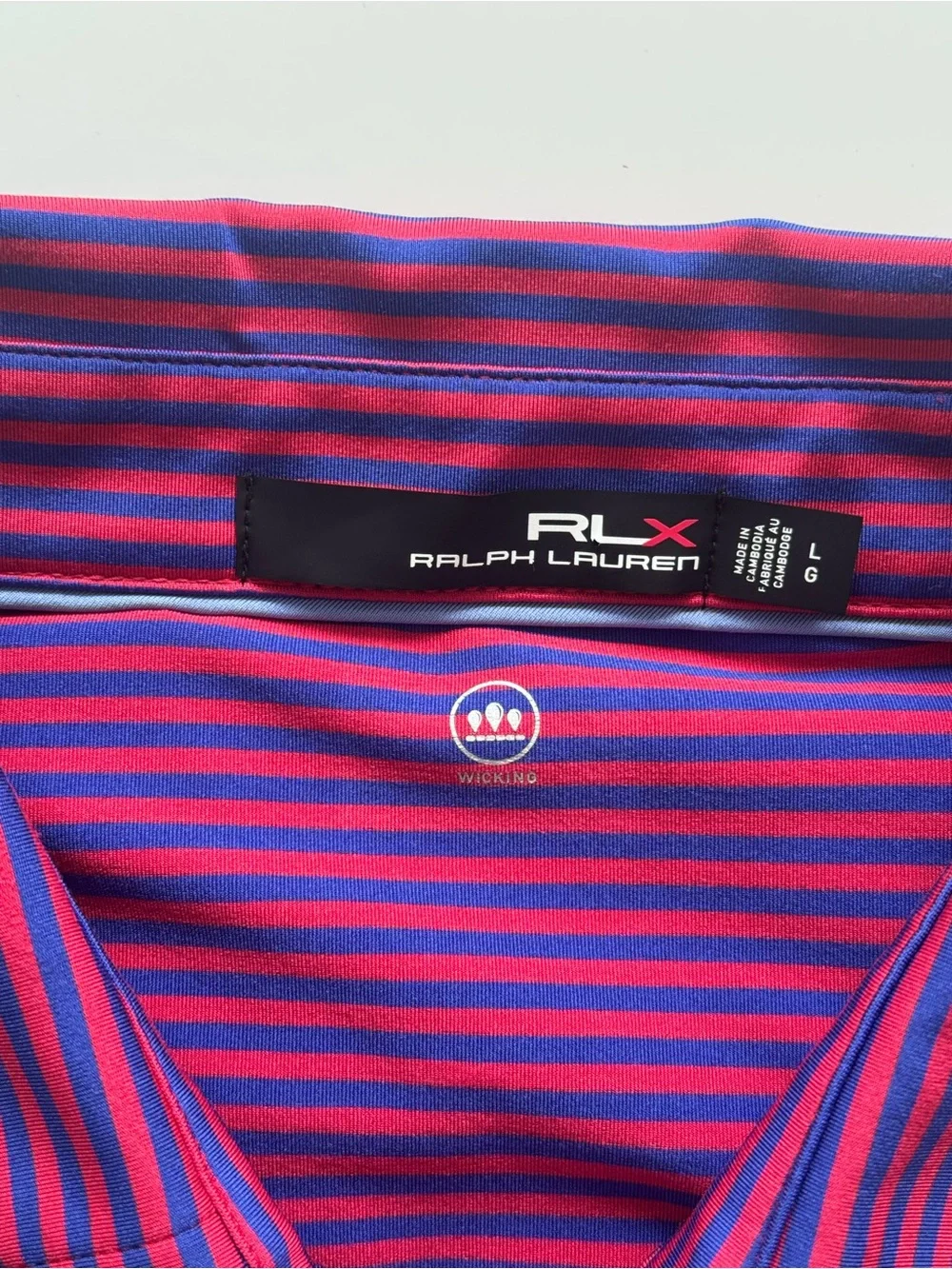 Ralph Lauren RLX Men's Purple & Pink Striped Polo